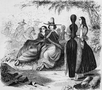 Frauen aus Lima in Peru, Gravur aus Radiguets Reise in Lima in den 1840er Jahren von Maximilien Radiguet