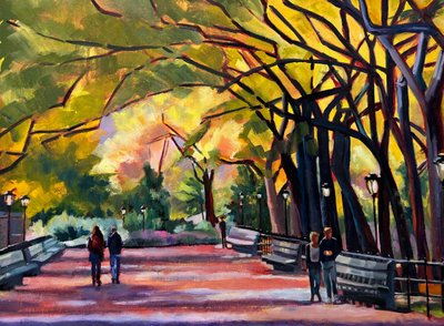 Goldener Herbstpfad von Maxine Shore