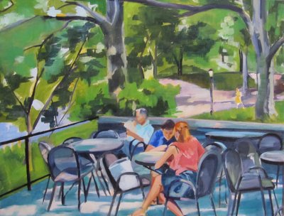 Park-Café-Szene von Maxine Shore