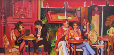 Lebendige Cafészene von Maxine Shore