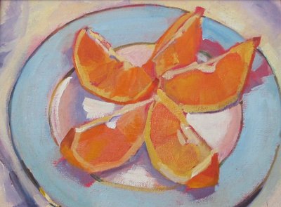 Lebendiges Orangen-Stillleben von Maxine Shore