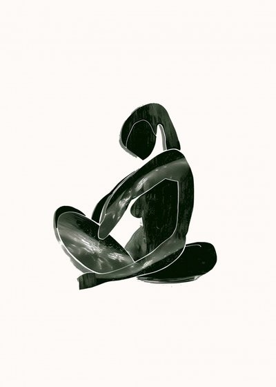 Abstrakte sitzende Figur von May Hilma