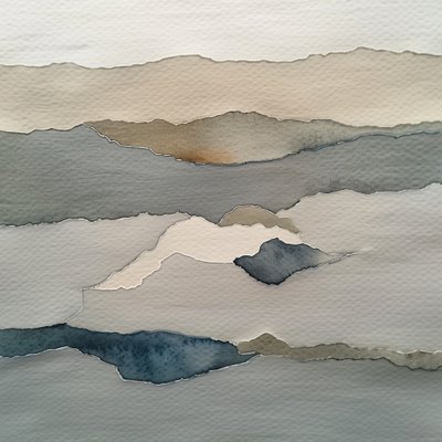 Verschwommene Bergschichten von May Hilma