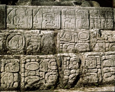 Glyphen im Haus C, Patio 2 im Palast von Mayan