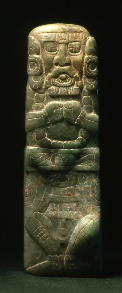 Statuette, die in Widmung auf der Hieroglyphentreppe, Copan, Spätklassische Periode (600-900) platziert wurde von Mayan