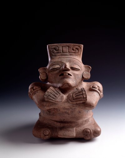 Präkolumbische Kunst, Maya-Zivilisation, klassische Periode: Anthropomorphe Tonvase von Mayan Mayan