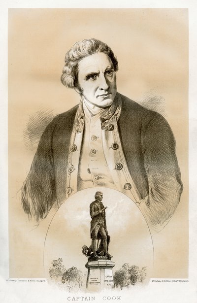 Kapitän James Cook, britischer Marineoffizier und Entdecker des 18. Jahrhunderts, 1879 von McFarlane and Erskine