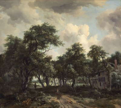 Hütte zwischen Bäumen, um 1664 von Meindert Hobbema
