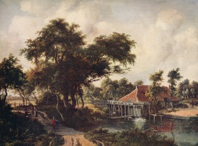 Landschaft mit einer Wassermühle, ca. 1665, ca. 1915 von Meindert Hobbema