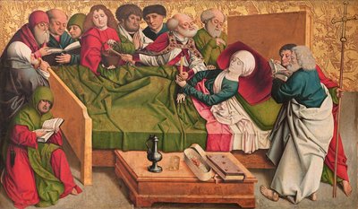 Marientod, Mitteltafel des sog. Pretschlaipfer-Triptychons von Meister von Großgmain