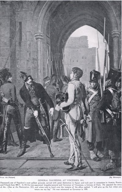 General Daumesnil in Vincennes, 1815, Illustration aus 
