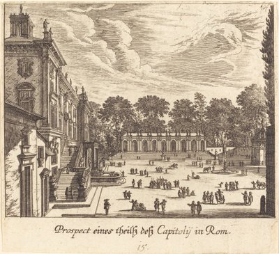 Kapitolin, Rom von Melchior Küsel after Johann Wilhelm Baur