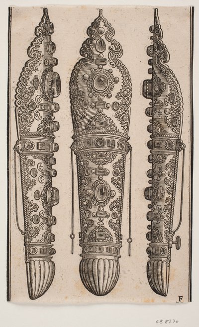 Halter für den Federbusch auf einer Janitscharen-Kopfbedeckung von Melchior Lorck