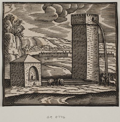 Brunnen, Wassertränke und Wasserturm von Melchior Lorck