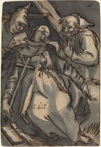 Heilige Euphrosyne von Melchior Steidl after Abraham Bloemaert