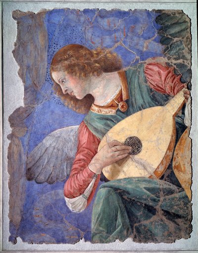 Engel spielt Laute, ca. 1480 von Melozzo da Forli