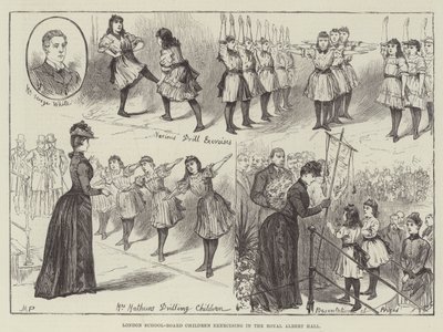 Kinder des Londoner Schulvorstands üben in der Royal Albert Hall von Melton Prior