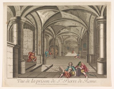 Ansicht des Inneren des Mamertinischen Gefängnisses in Rom von Mesard
