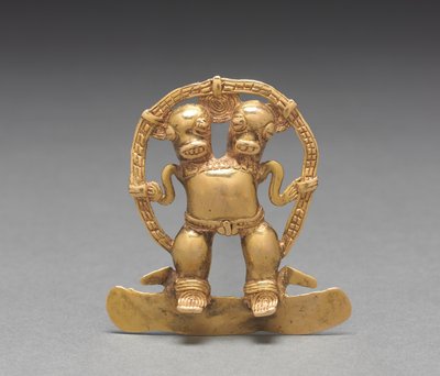 Doppelköpfiger Figurenanhänger, ca. 700-1550 von Mesoamerican Mesoamerican