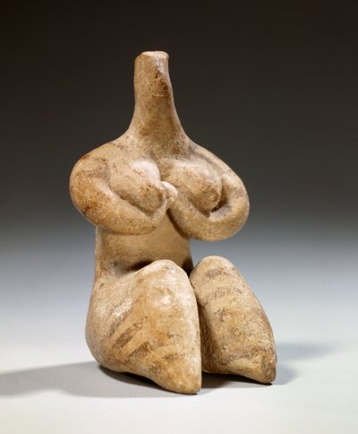 Mesopotamien: Fruchtbarkeitsstatuette im Halaf-Stil aus Terrakotta von Mesopotamian Mesopotamian