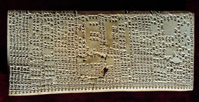 Orientalische Antike: medizinische Tafel mit Keilschrift, erstellt nach einer Leberuntersuchung für Vorzeichen. Seleukiden- und Partherzeit (ca. 300 v. Chr. - 200 n. Chr.). Aus Mesopotamien von Mesopotamian Mesopotamian