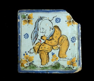 Fliese mit groteskem Chinesen, ca. 1800 von Mexican School