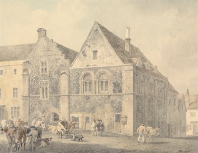 Der Marktplatz, Bury St. Edmunds von Michael Angelo Rooker