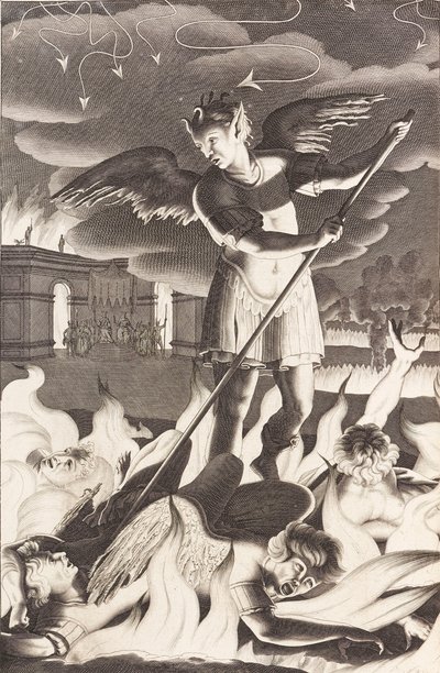 Illustration zu John Miltons Paradise Lost, 1688 von Michael Burghers