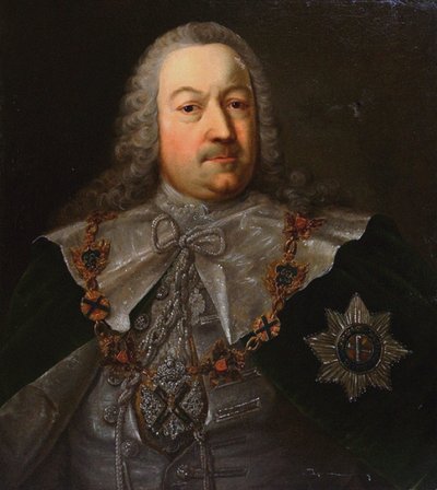 Porträt von Hermann Carl von Keyserlingk 1696-1764, Mitte des 18. Jahrhunderts von Michael Christoph Hagelgans