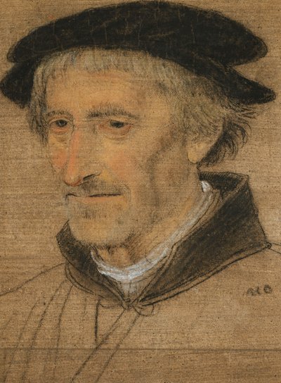 Porträt eines Mannes, Büste, mit schwarzem Hut von Michael Ostendorfer