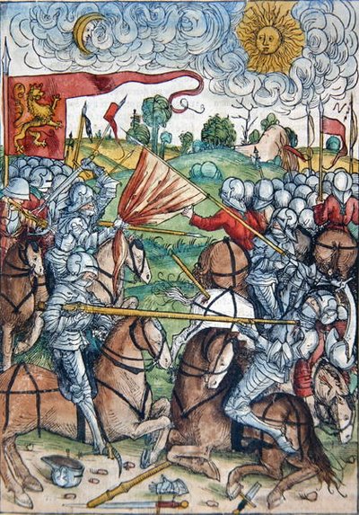 Die Schlacht von Gibeon und die Sonne und der Mond stehen still auf Josuas Bitte, aus 