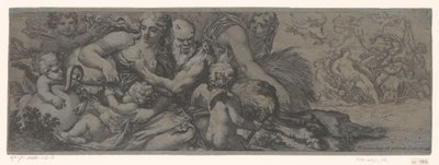 Faun mit Bacchantin und Putti von Michel Dorigny (attributed to)