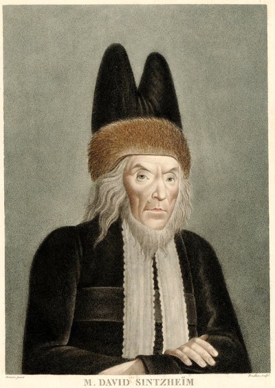 Porträt von David Sintzheim 1745-1812 von Michel François Damame Demartrais