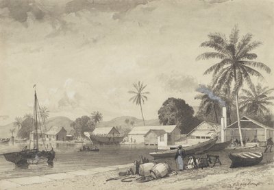 Corbeaux Town, Port of Spain von Michel Jean Cazabon