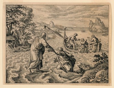Christus geht auf dem Meer von Michel Lasne