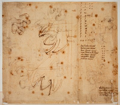 Autographische Studien und Zählungen von Michelangelo Buonarroti