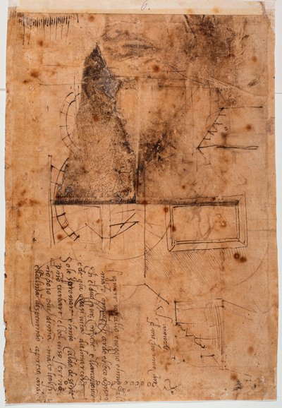 Autographische architektonische Studien und poetische Fragmente von Michelangelo Buonarroti
