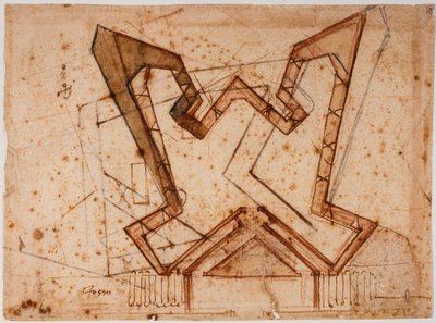 Befestigung des Tores zur Wiese von Michelangelo Buonarroti