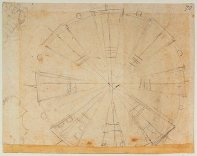 Laternenplan für die Neue Sakristei von Michelangelo Buonarroti