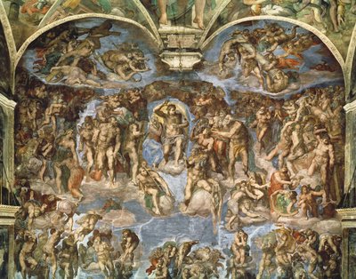 Das Jüngste Gericht, aus der Sixtinischen Kapelle von Michelangelo Buonarroti