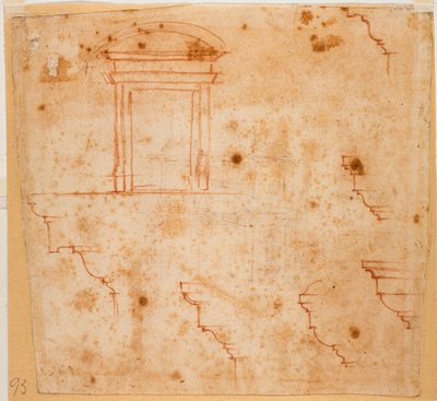 Pläne für Portale und architektonische Verzierungen von Michelangelo Buonarroti