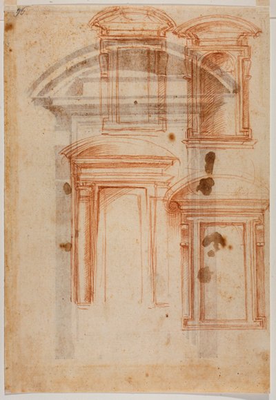Portalstudie für die Laurentianische Bibliothek von Michelangelo Buonarroti