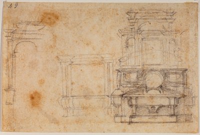 Studien von Grabdenkmälern für die Neue Sakristei von Michelangelo Buonarroti
