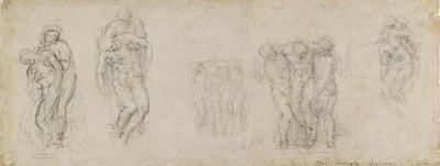 Studien für eine Pietà und eine Grablegung, 16. Jahrhundert von Michelangelo Buonarroti