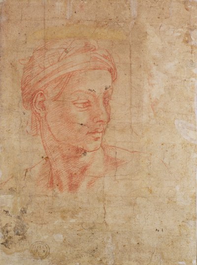 Studie eines Kopfes von Michelangelo Buonarroti