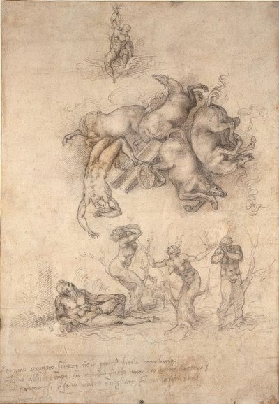 Der Sturz des Phaeton von Michelangelo Buonarroti