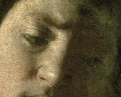 David mit dem Kopf von Goliath, 1606 (Detail) von Michelangelo Merisi Caravaggio