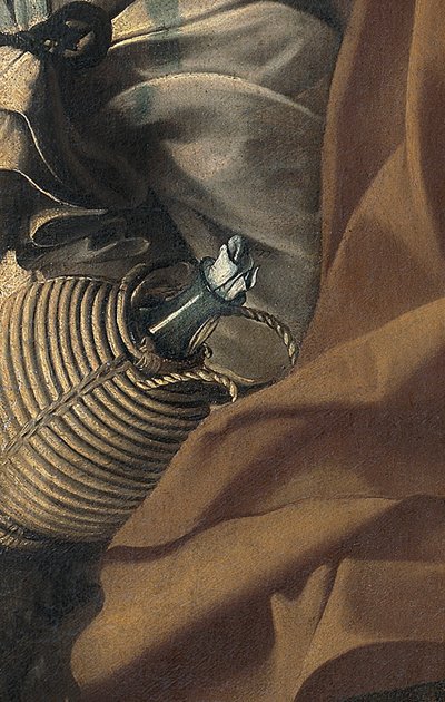 Detail der Rast auf der Flucht nach Ägypten von Michelangelo Merisi da Caravaggio