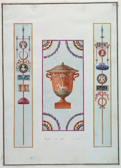 Wanddekoration von Michelangelo Pergolesi