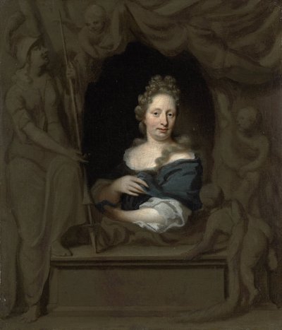 Porträt von Eva Visscher, Frau von Michiel van Musscher von Michiel van Musscher